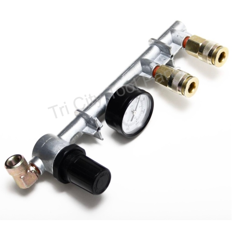141-0317  Regulator Manifold Assembly W/ Gauges Sanborn Powermate / Craftsman