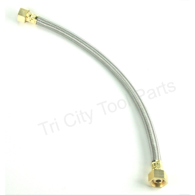 145-0702 TUBE, TRANSFER TUBE STEEL BRAIDED 1/2, 15 LG