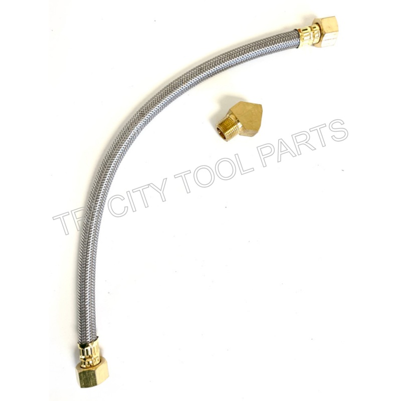 VT043702SS Campbell Hausfeld Compressor Stainless Steel Braided Exhaust Tube kit