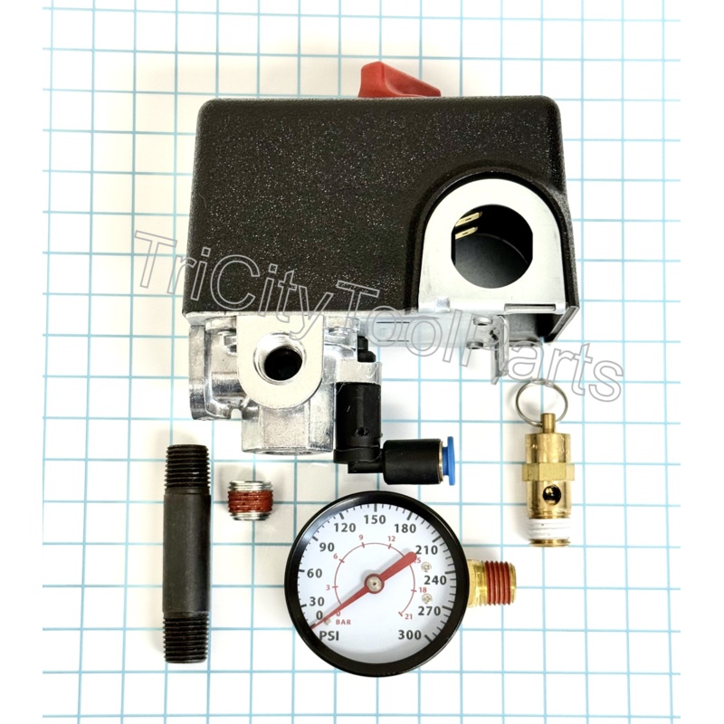 MY001000SV Pressure Switch Kit Campbell Hausfeld  / Kobalt 5HP 2ST Vert Air Compressor