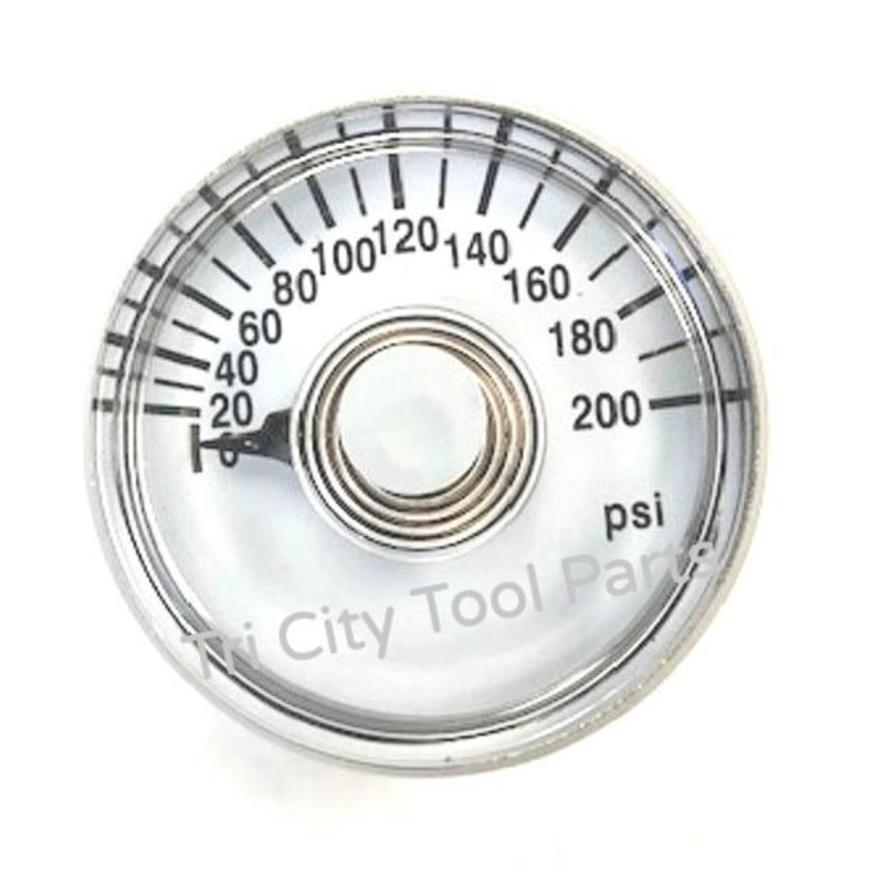 032-0052 Replacement Sanborn Air Compressor Gauge 1-1/2  200psi  1/4 NPT
