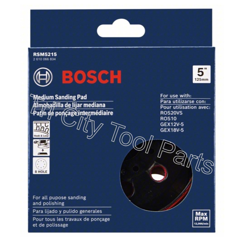 2610917409 RS032 5 Bosch Hook & Loop Sander Pad  ROS10 & ROS20VS