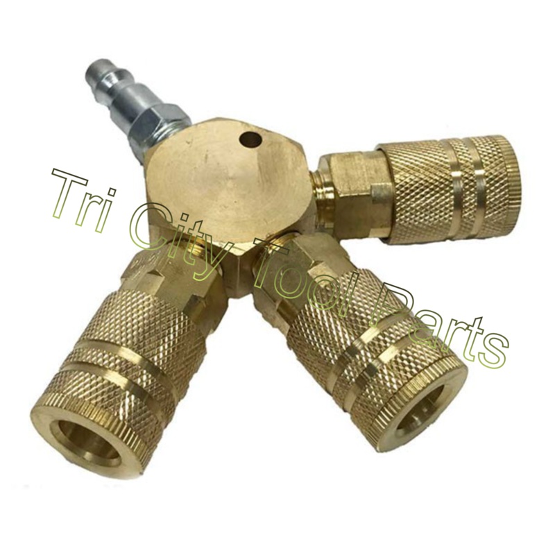 M-HEX3CP-14-1C MANIFOLD  ROLAIR 3-Way Manifold  W/ (3) 1/4 Quick Couplers