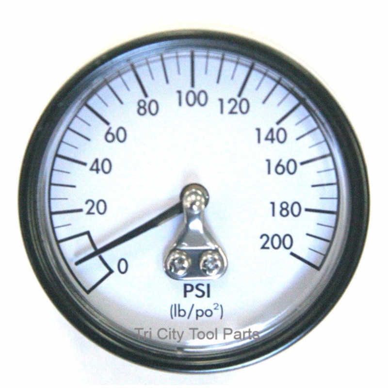 A15699 Gauge  DeWalt Air Compressor Gauge 2 200psi 1/4 Back Mount