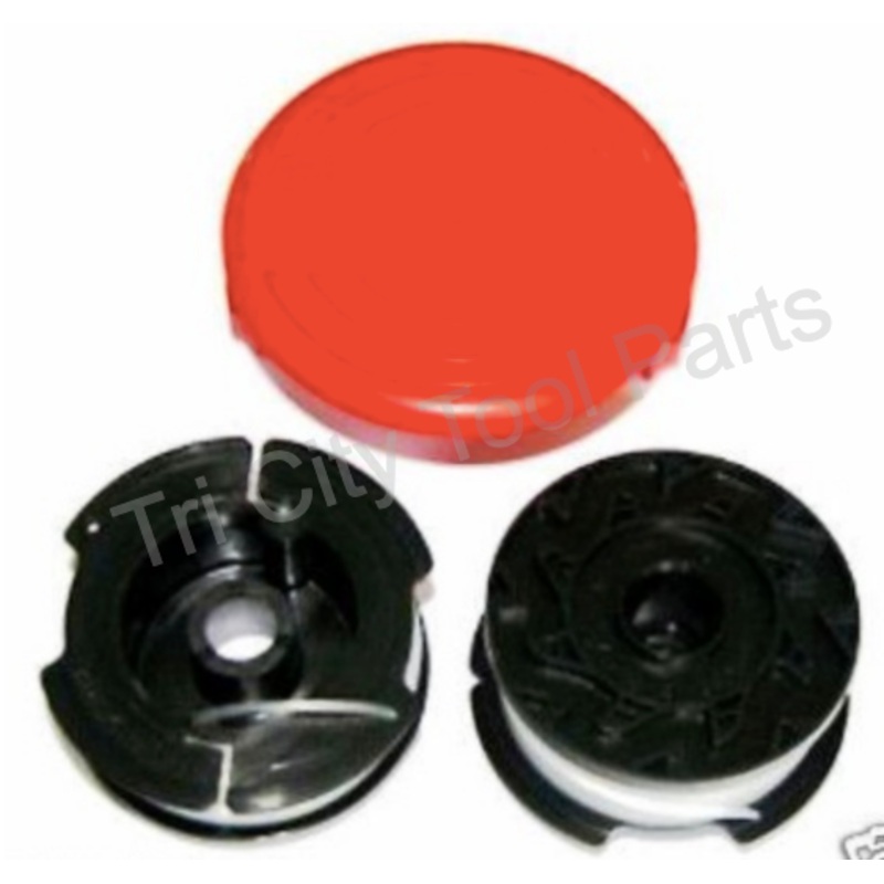242885-01 2 PACK Trimmer Spool Kit W/ Cover  GENUINE Black & Decker Set