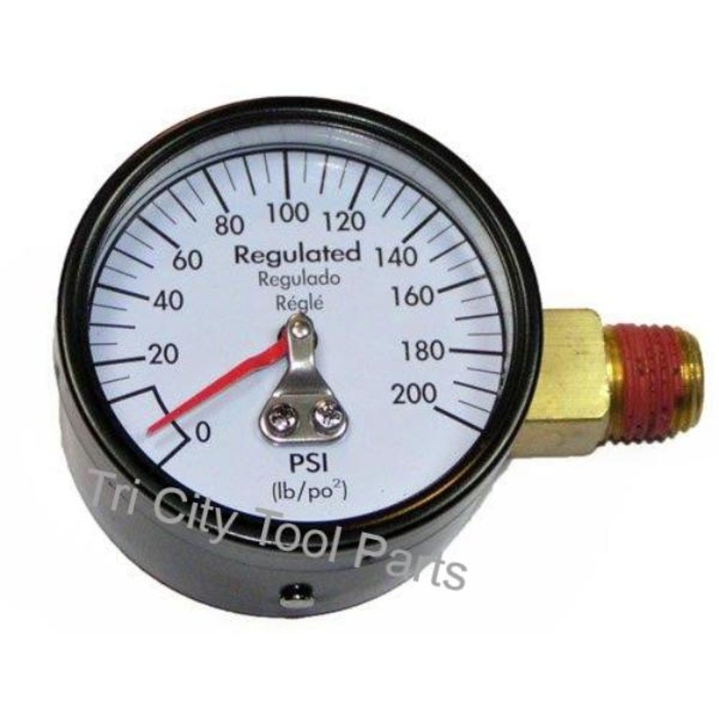 A10691 DeWalt Air Compressor Gauge  2 200psi 1/4 NPT Offset Side Mount  Replaces Z-A10691