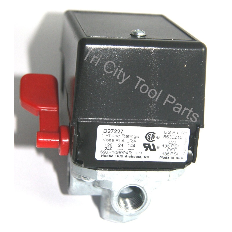 5140117-70 Air Compressor Pressure Switch  Craftsman  Devilbiss  Porter Cable