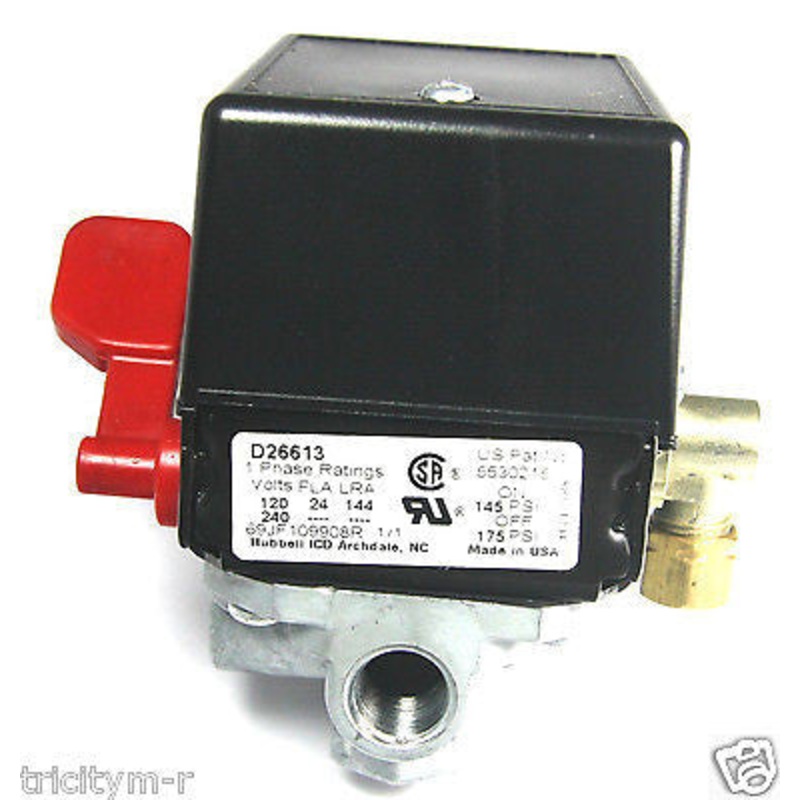 5140117-71 Air Compressor Pressure Switch  Z-D26613  175/145  Craftsman  DeVilbiss D26613