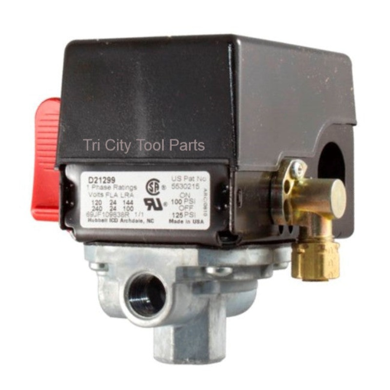 5140117-69 / D21299 Porter Cable  Air Compressor Pressure Switch  Craftsman  125/100 PSI