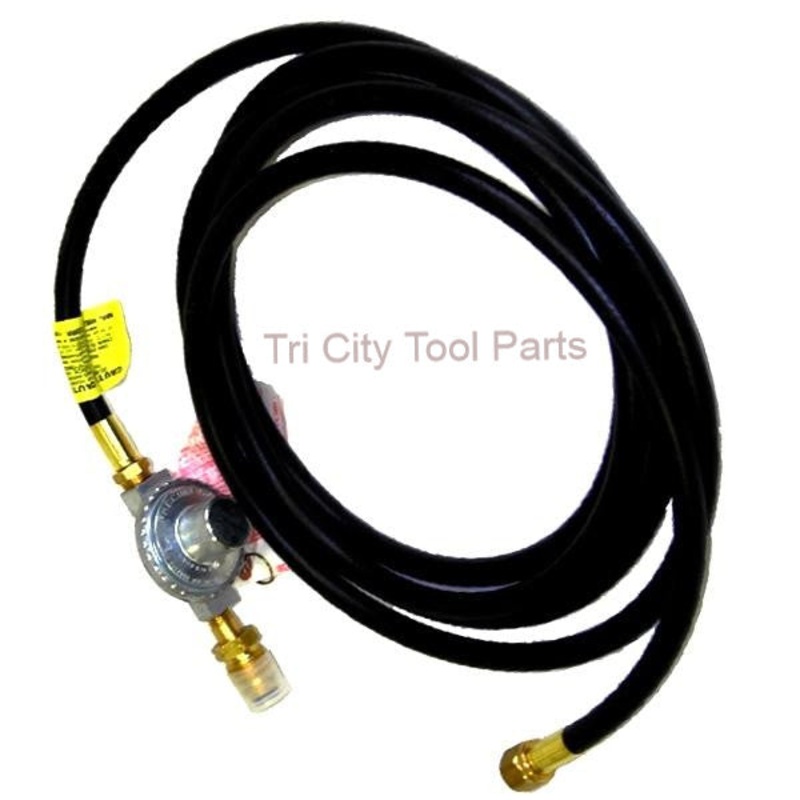 F273072 Mr Heater Propane Hose W/ Regulator & POL  12FT X 3/8 FPT