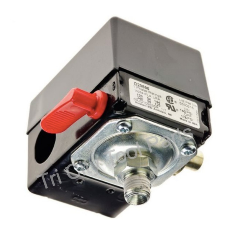 Z-D20596 Porter Cable Air Compressor Pressure Switch – 175/140 PSI Craftsman