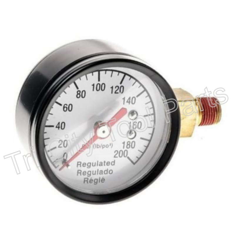 Z-D21924 Porter Cable / Craftsman Air Compressor Gauge 2  200psi 1/8  Offset Side Mount