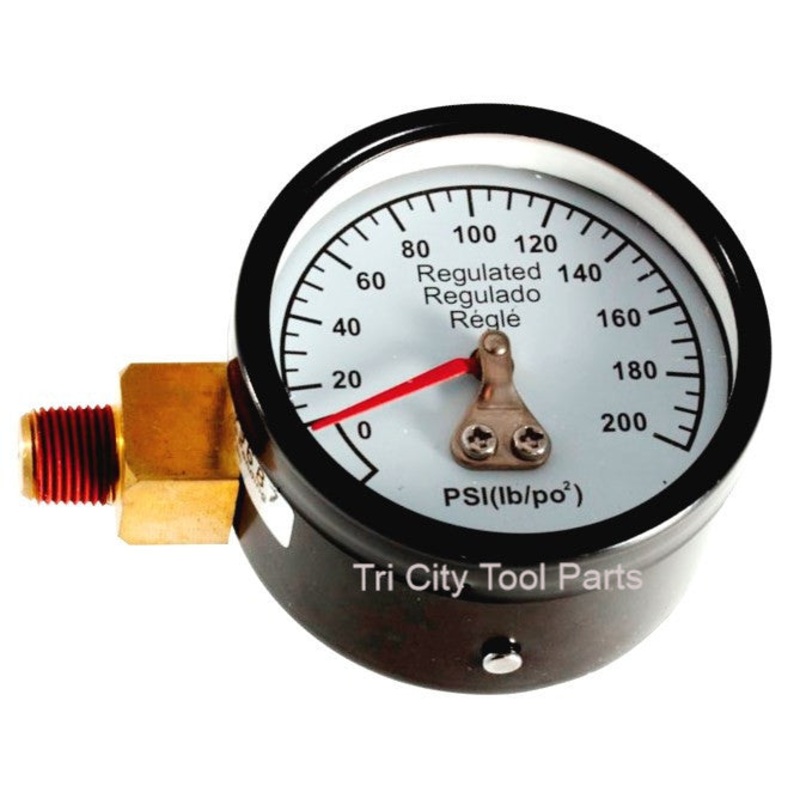 Z-D28274 Porter Cable / Craftsman Air Compressor Gauge 2  200psi 1/8  Offset Side Mount