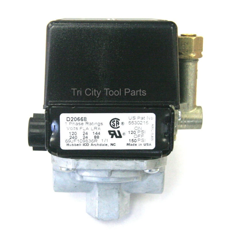 5140122-75 Porter Cable Air Compressor Pressure Switch – 150 / 120 PSI Craftsman  Z-D20668