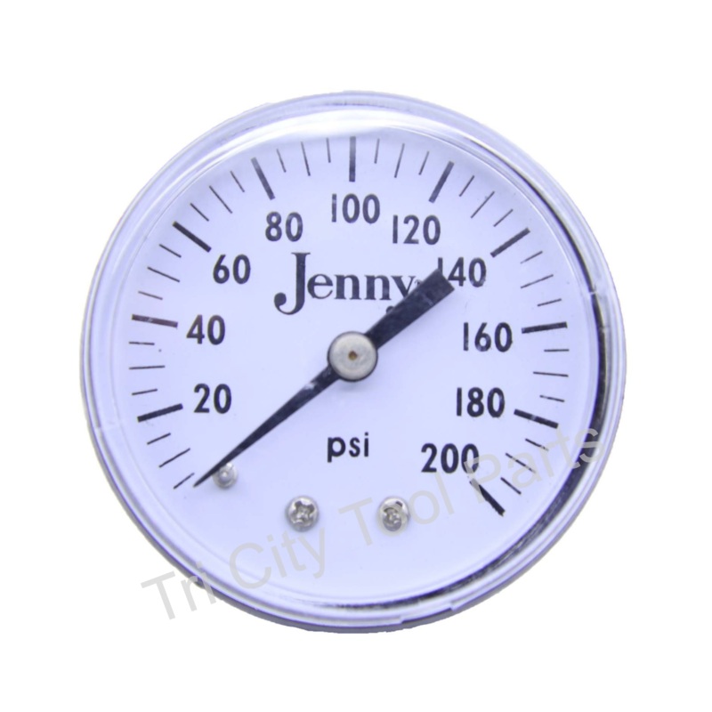 142-1000 Gauge Jenny Air Compressor Gauge 2  200psi  1/4 NPT