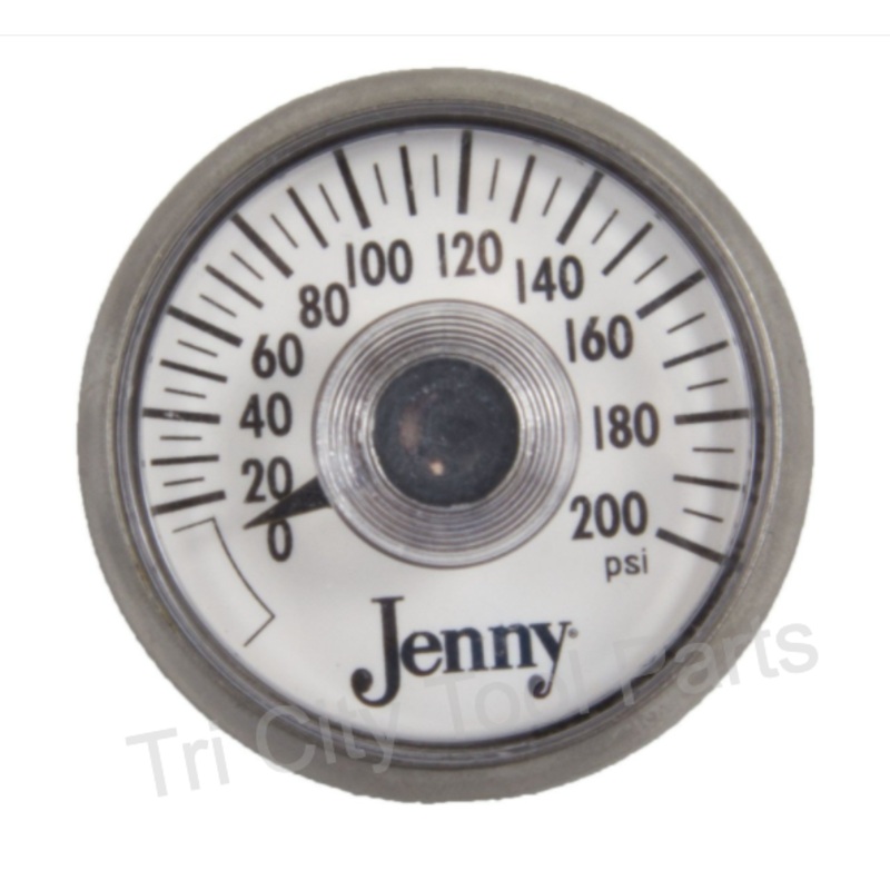 142-1002 Gauge Jenny Air Compressor Gauge 200 PSI  1.5  200psi 1/8 NPT