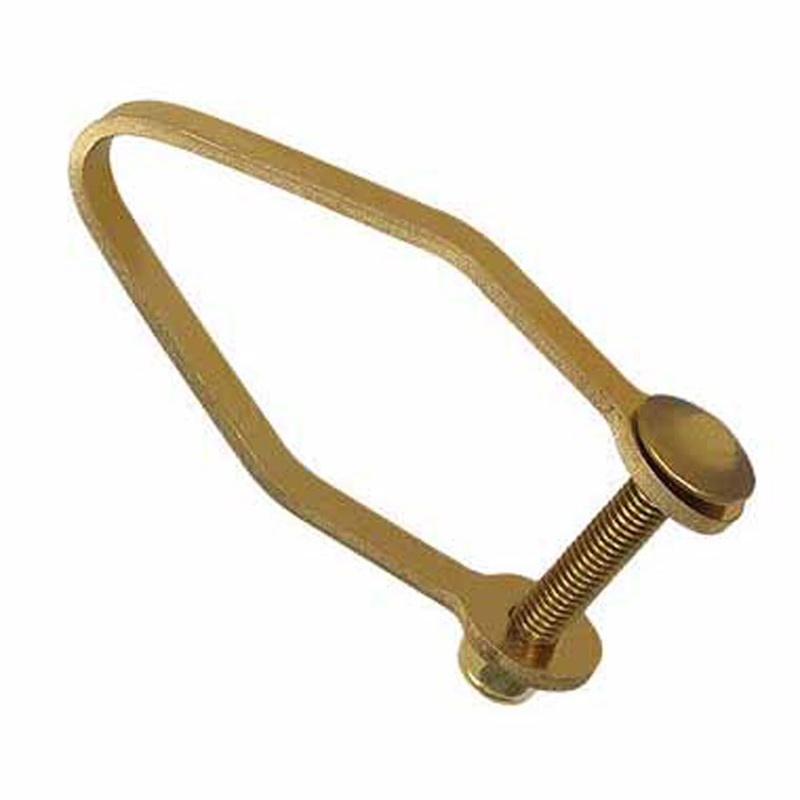 Carltsoe Safety CS Unitec EX100M8-22BR Copper Beryllium Non-Sparking, Low-Magnetism, Corrosion Resistant Brass Shackle for Drop Protection For 5lbs and over .06 Lbs (.03 Kg)