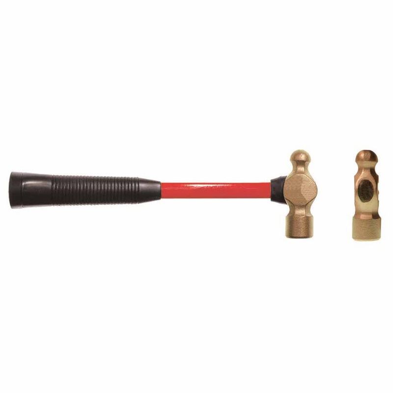 Carltsoe Safety CS Unitec Ex102U-0250B Copper Beryllium Non-Sparking, Non-Magnetic, Corrosion Resistant Cross Peen Engineers’ Hammer 2.50 lbs (1.14 kg)