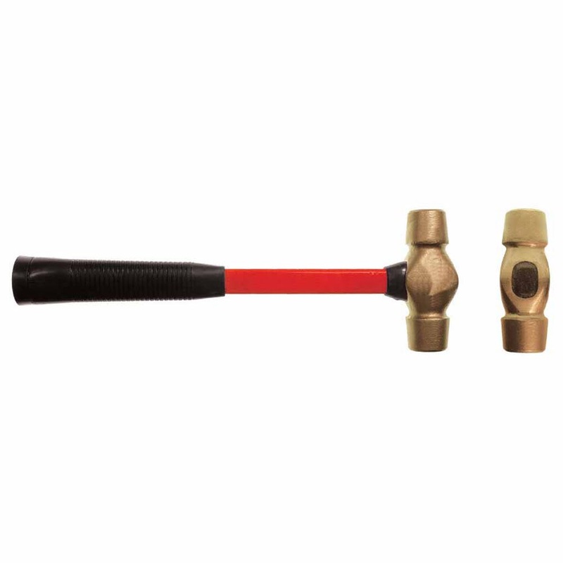Carltsoe Safety CS Unitec Ex103U-0175A Aluminum Bronze Non-Sparking, Low-Magnetism, Corrosion Resistant Double-Face Machinists’ Hammer 1.75 lbs (0.80 kg)