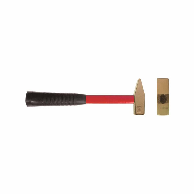 Carltsoe Safety CS Unitec Ex1041-0100B Copper Beryllium Non-Sparking, Non-Magnetic, Corrosion Resistant Cross Peen Engineers’ / Blacksmiths’ Hammer 0.22 Lbs (0.10 Kg)