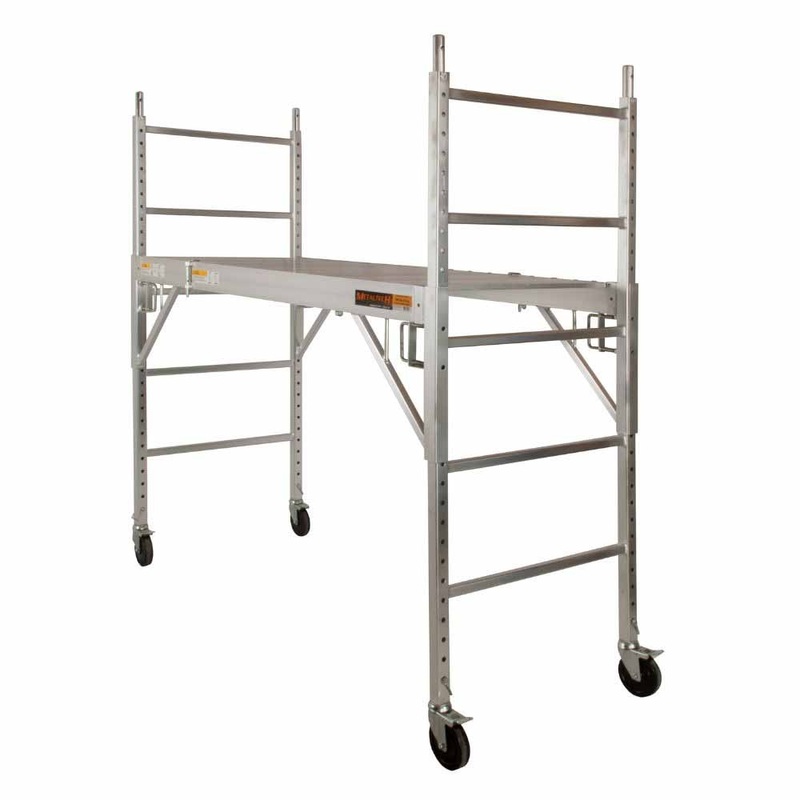 Metal Tech I-CAISC Alu Series 6′ Baker – 6′ Utility Aluminum Scaffold with 5 Casters