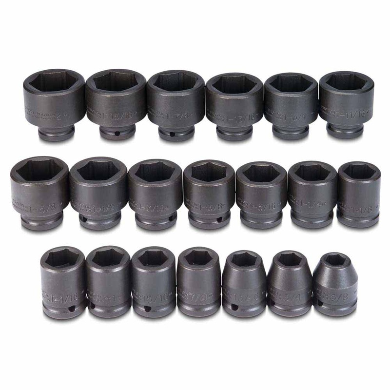 Proto J72103 3/4 Drive 20-Piece Impact Socket Set – 6 Point