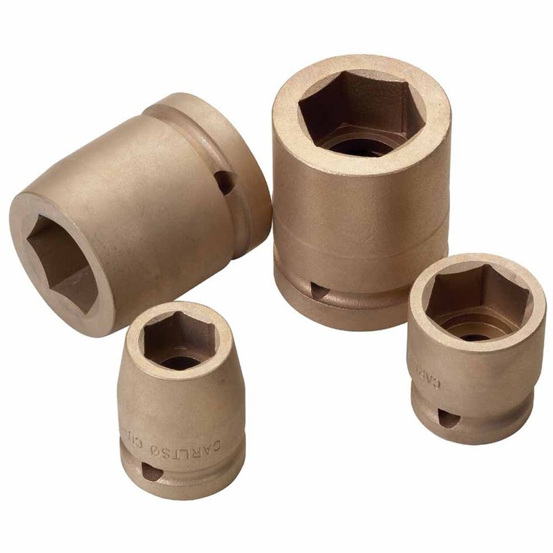 Carltsoe Safety CS Unitec Ex1620-035UB Copper Beryllium Non-Sparking, Non-Magnetic, Corrosion Resistant Deep Socket 5/8 x 3/8 Drive x 2,76 Depth