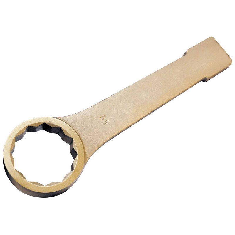 Carltsoe Safety CS Unitec Ex201-070UB Copper Beryllium Non-Sparking, Non-Magnetic, Corrosion Resistant 12 Point Single Box End Wrench  1-1/8