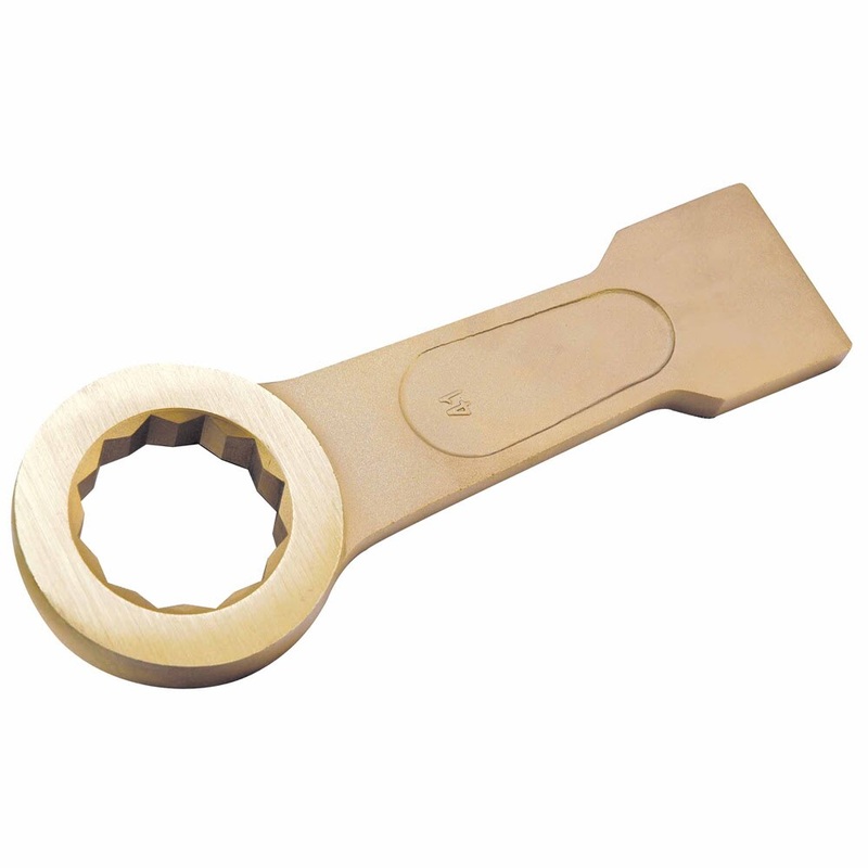 Carltsoe Safety CS Unitec Ex201B-070UB Copper Beryllium Non-Sparking, Non-Magnetic, Corrosion Resistant Striking Box Wrench, 12-Point 1-5/8