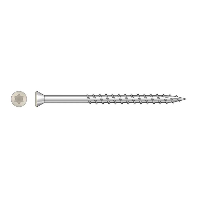 Simpson S07225FTPGR03 Strong-Tie Trim-Head Screw, 6-Lobe Drive #7 x 2-1/4 T-15 Type 305, Gray 03 (350 Pack)