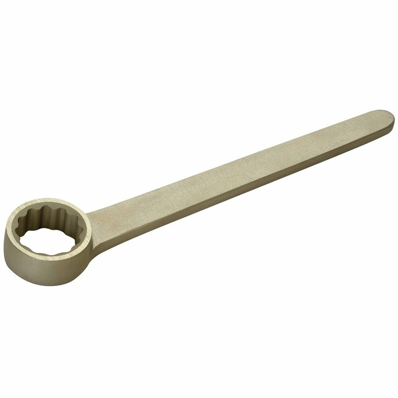Carltsoe Safety CS Unitec Ex204D-15A Aluminum Bronze Non-Sparking, Low-Magnetism, Corrosion Resistant Box End Wrench 15 mm