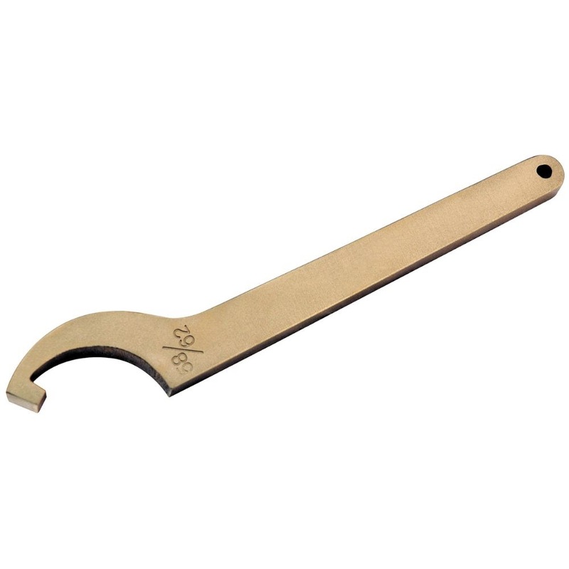 Carltsoe Safety CS Unitec Ex208-90/100A Aluminum Bronze Non-Sparking, Low-Magnetism, Corrosion Resistant Spanner Fixed Wrench 3-3/4 – 4 (90-100 mm)