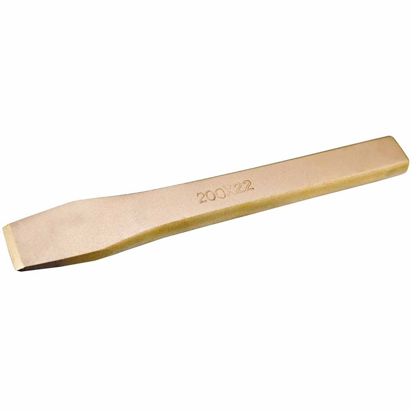 Carltsoe Safety CS Unitec Ex304-250A Aluminum Bronze Non-Sparking, Low-Magnetism, Corrosion Resistant 15/16 Hand Chisel