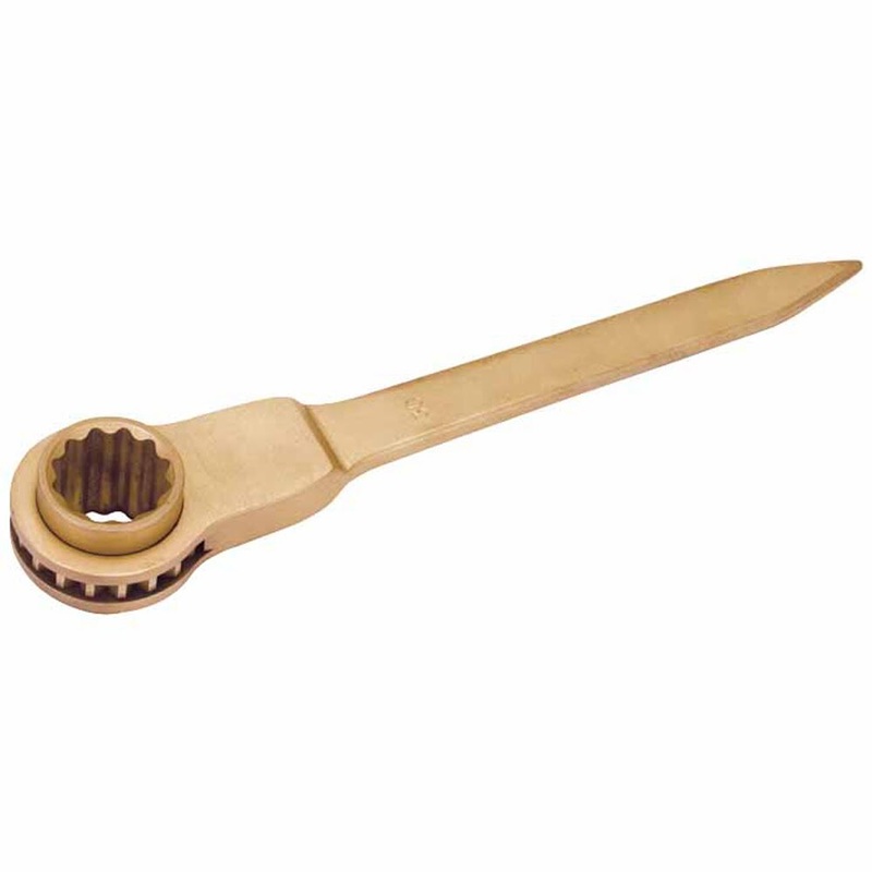 Carltsoe Safety CS Unitec Ex504S-32A Aluminum Bronze  Non-Sparking, Low-Magnetism, Corrosion Resistant Ratchet Wrench 32 mm