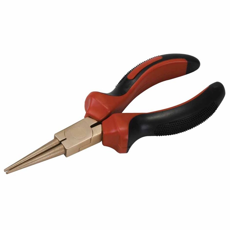 Carltsoe Safety CS Unitec Ex607-6B Copper Beryllium Non-Sparking, Non-Magnetic, Corrosion Resistant Round Nose Pliers