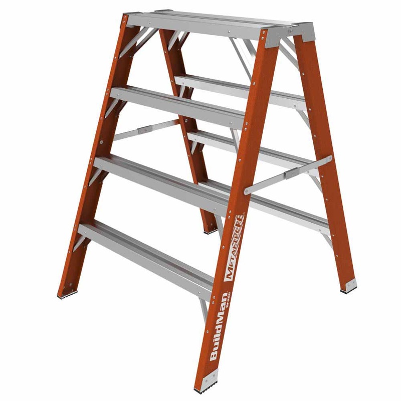 Metal Tech E-WSFB48T1A 4′ Buildman Fiberglass Step Up Work Bench/Sawhorse Stand