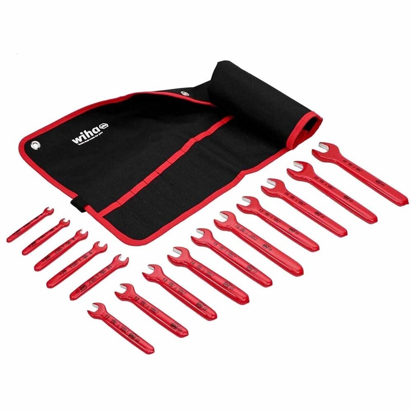 Wiha 20091 15 Piece Insulated Open End Wrench Set – Metric