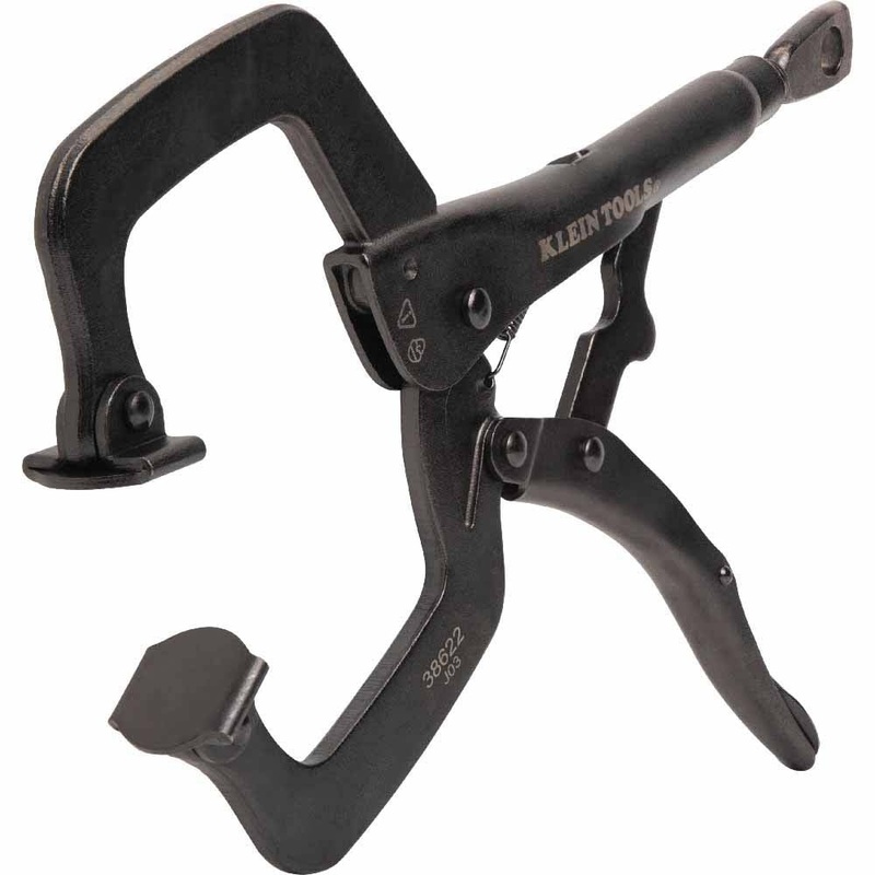 Klein 38622 C-Clamp Locking Pliers With Swivel Jaws, 11