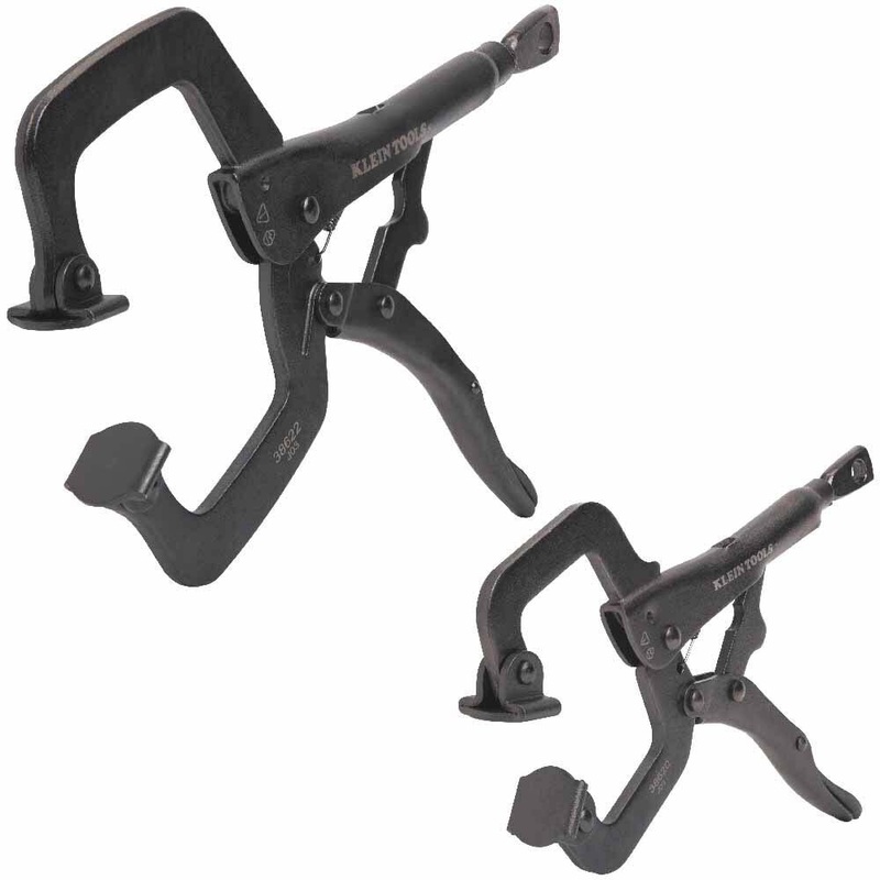 Klein 38662 C-Clamp Locking Pliers with Swivel Jaws Set, 6 and 11, 2-Piece