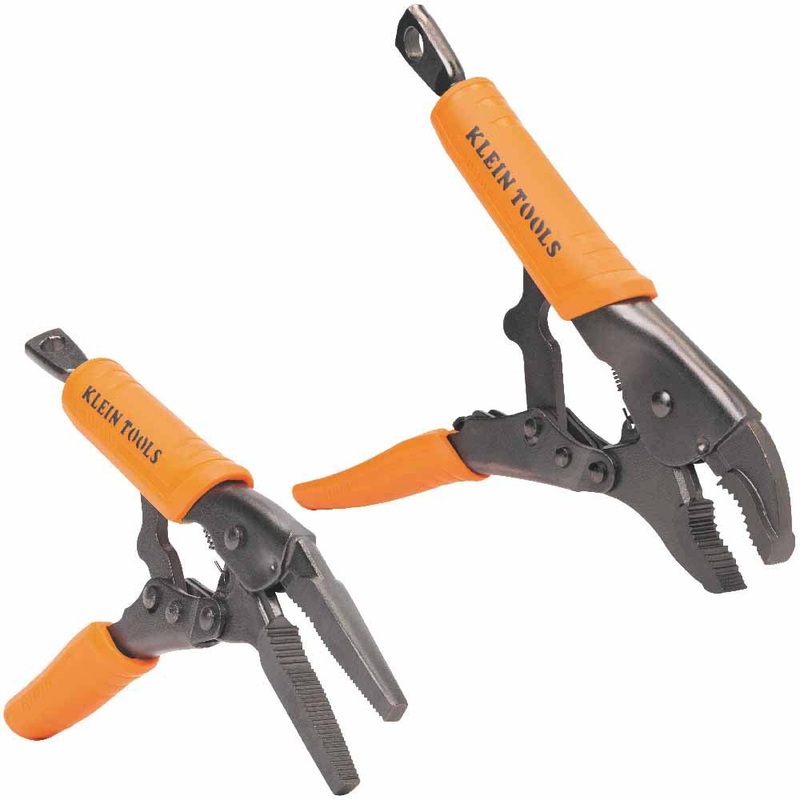 Klein 38663 Locking Pliers Set, Curved Jaw 10, Long Nose 6, 2-Piece