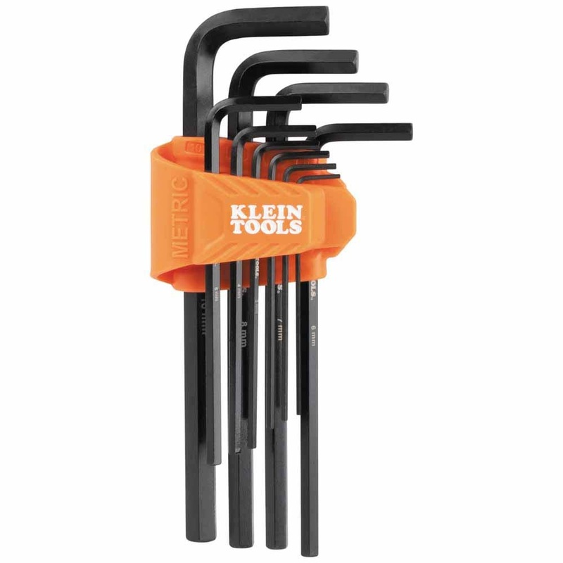 Klein LS10M Long Hex Key Set, Metric, 10-Piece