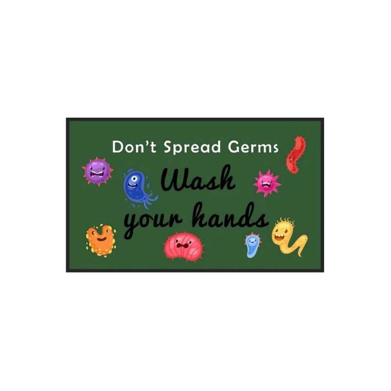 M+A Matting 3017380-825135140 Message Mat – Don’t Spread Germs 3’x5′