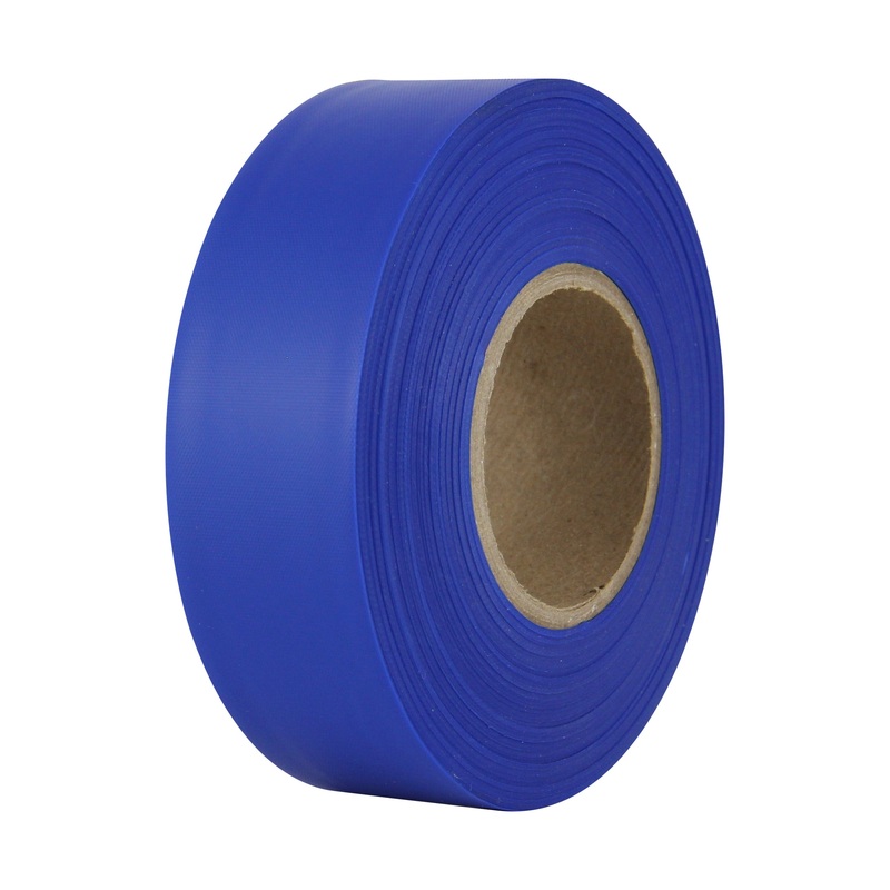 Intertape 6884 FLAG RIBBON 2.5 mil Taffeta Finished PVC with No Adhesive – 6884 Blue 1-3/16 X 100YD PL-P144