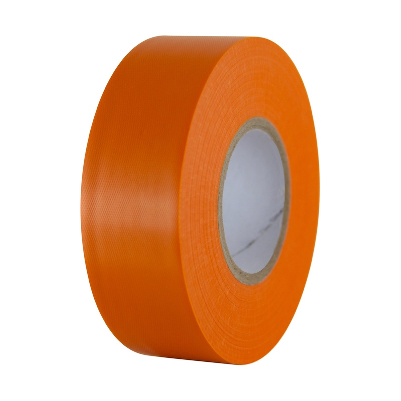Intertape 6888 FLAG RIBBON 2.5 mil Taffeta Finished PVC with No Adhesive – 6888 Orange 1-3/16 X 100YD PL-P144