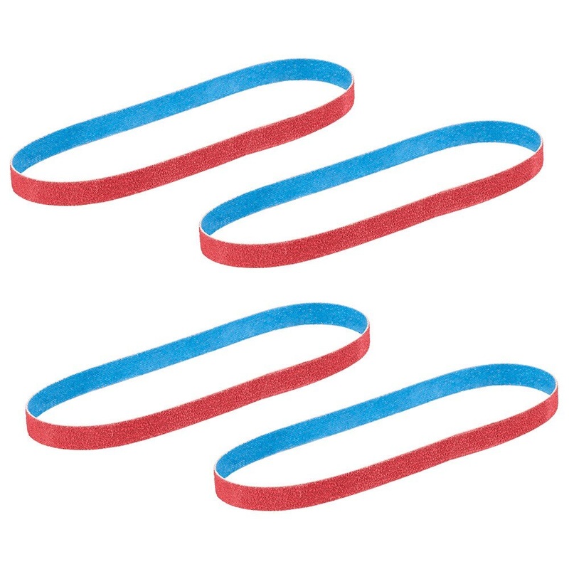 Milwaukee 48-80-9000 1/2 x 18 40/60/80/120 Grit Bandfile Belts – 4 pack variety