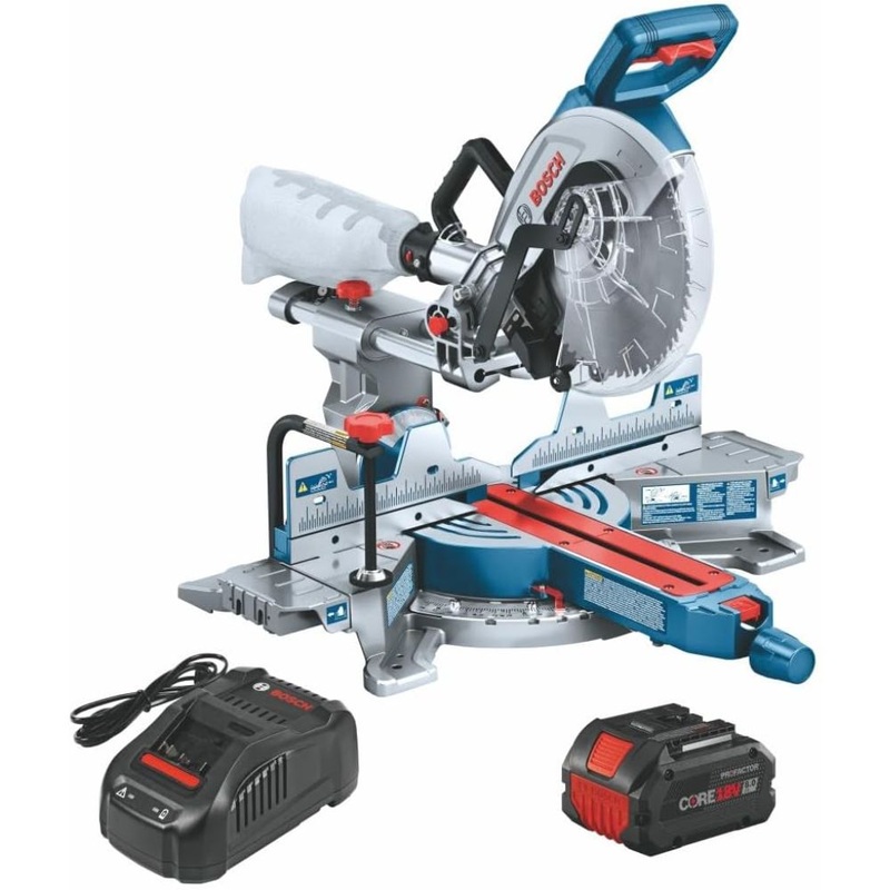 Bosch GCM18V-10SDN14 18V PROFACTOR 10 Slide Miter Saw Kit w/ (1) 8.0 Ah CORE Performance Battery