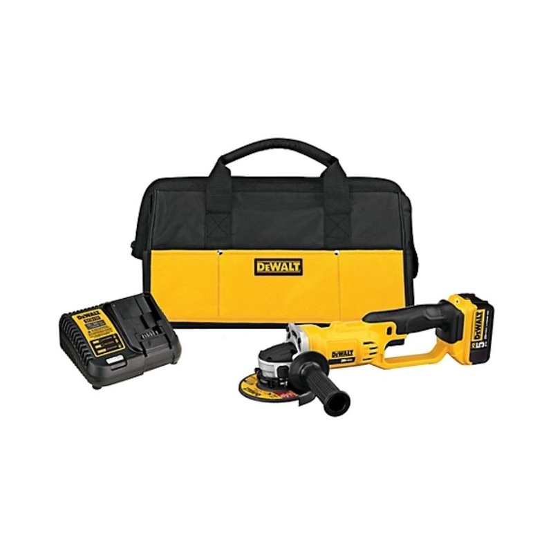 DeWalt DCG412P1 20V Max Lithium Ion Cordless 4.5 – 5 Grinder Tool Kit – (1) 20V 5.0Ah Battery, and (1) Charger