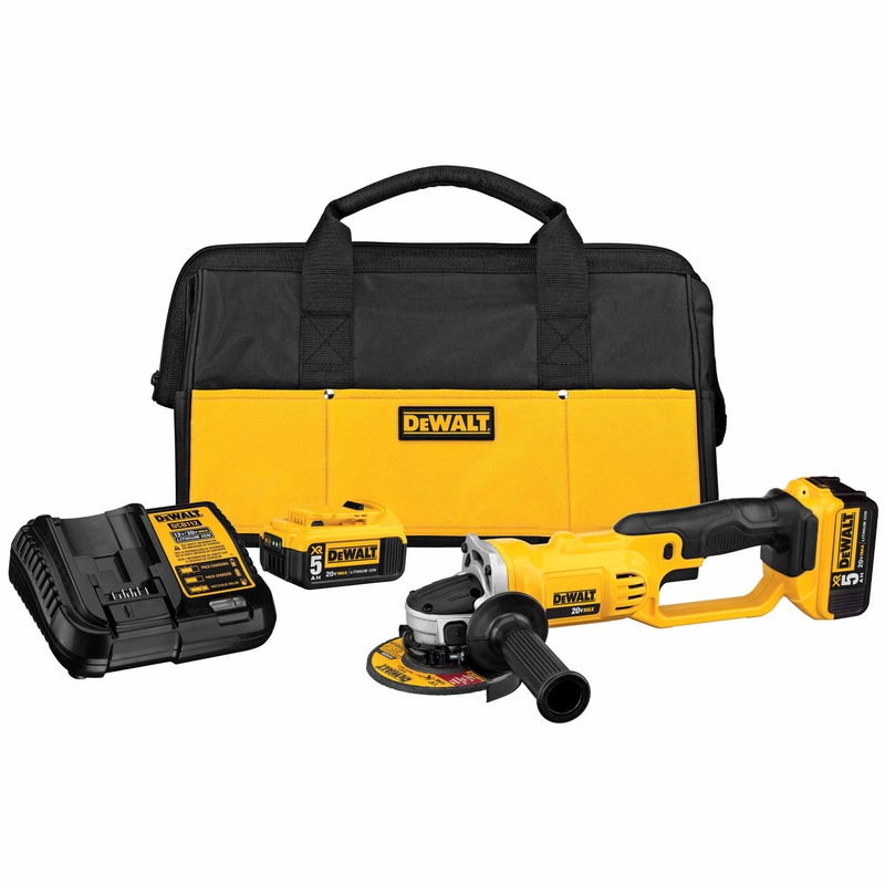 Dewalt DCG412P2 4-1/2/ 5 20V Max Li Ion Grinder Cut-Off  Tool Kit (5.0 Ah)