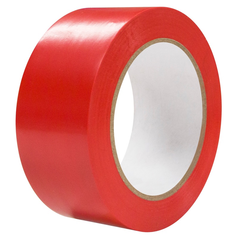 Intertape 86609 AISLE TAPE 6 mil PVC Tape with Rubber Adhesive – Red 2 X 36YD PR-PL 24