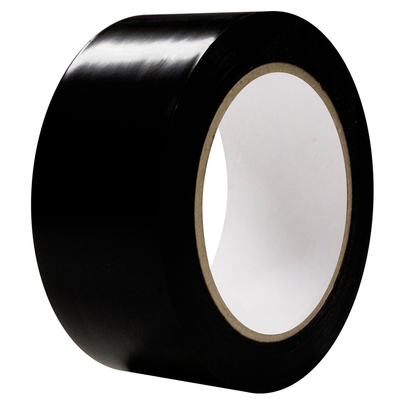 Intertape 86619 AISLE TAPE 6 mil PVC Tape with Rubber Adhesive – Black 2 X 36YD PR-PL 24